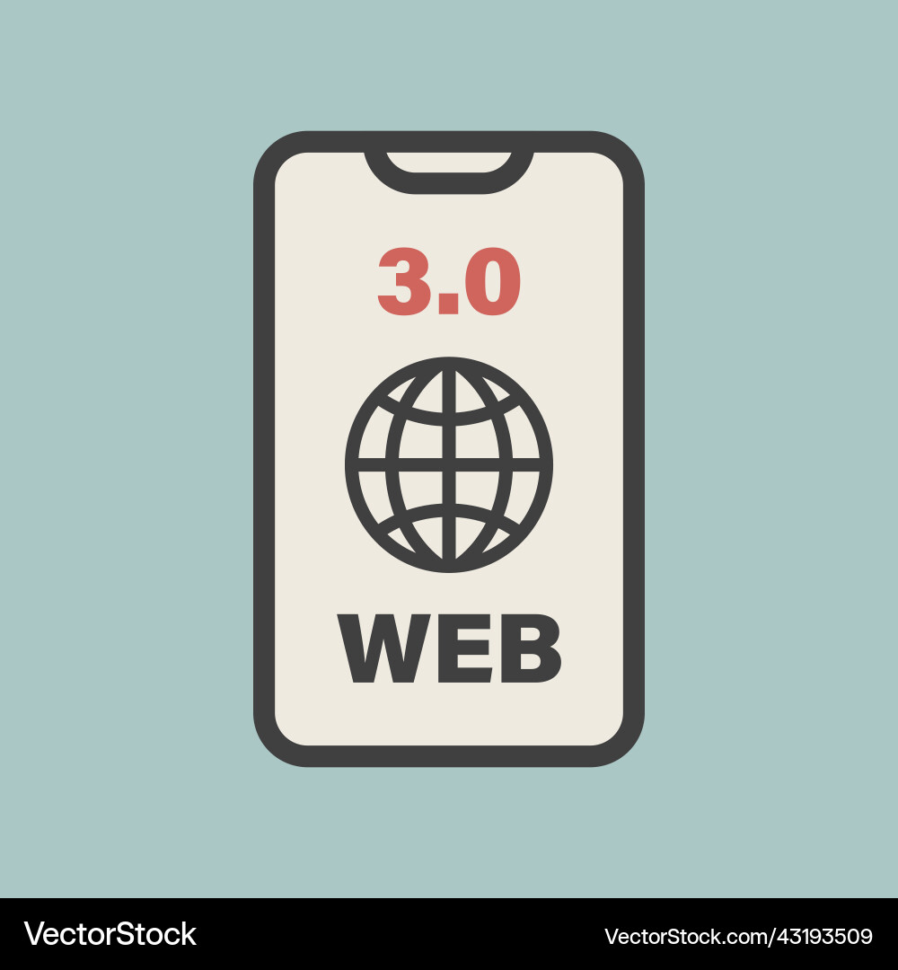 Web 30 phone icon using advanced vector image