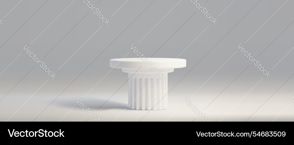 White marble classical column podium Royalty Free Vector