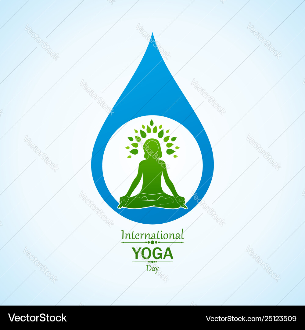 Woman doing yogasan for international yoga day Woman doing yogasan for international yoga day vector image