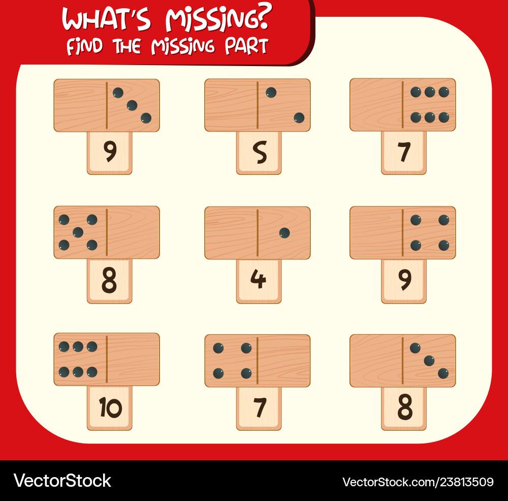 Write missing number worksheet Vector Image