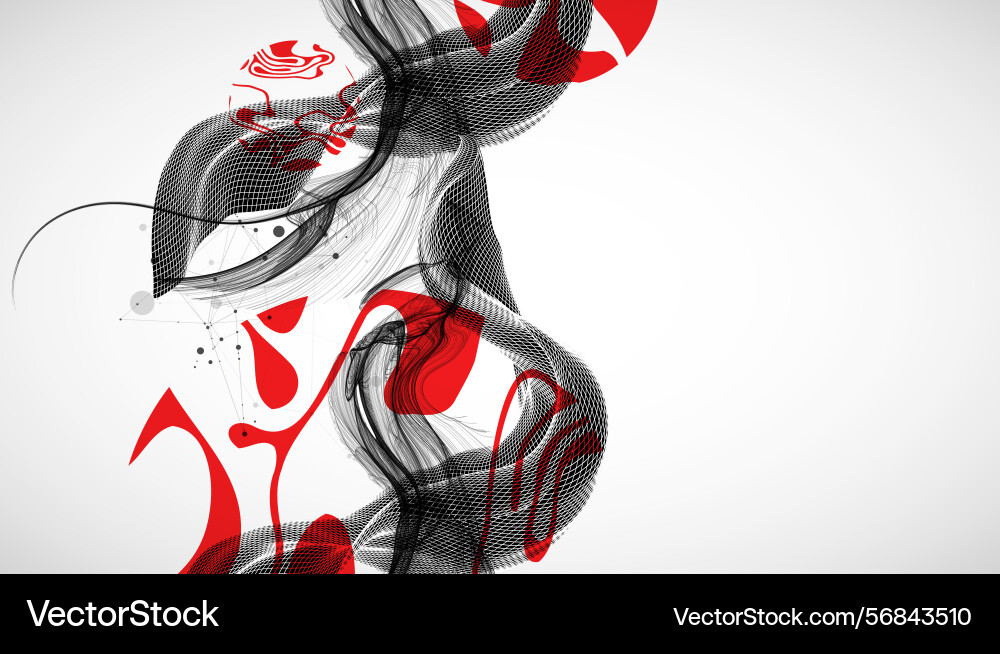 Abstract wave art background is made in a frame Abstract wave art background is made in a frame vector image