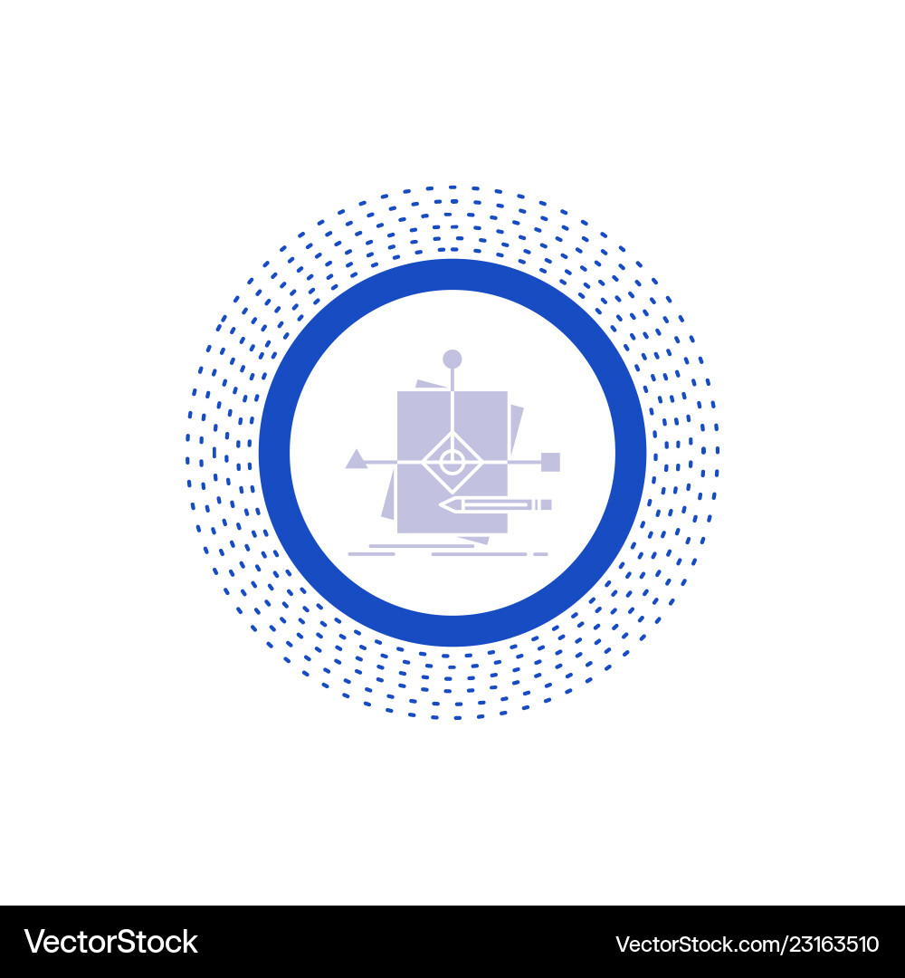 Algorithm business foretelling pattern plan glyph Algorithm business foretelling pattern plan glyph vector image