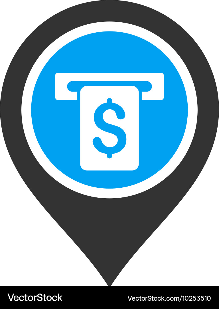 Atm terminal pointer flat icon vector image