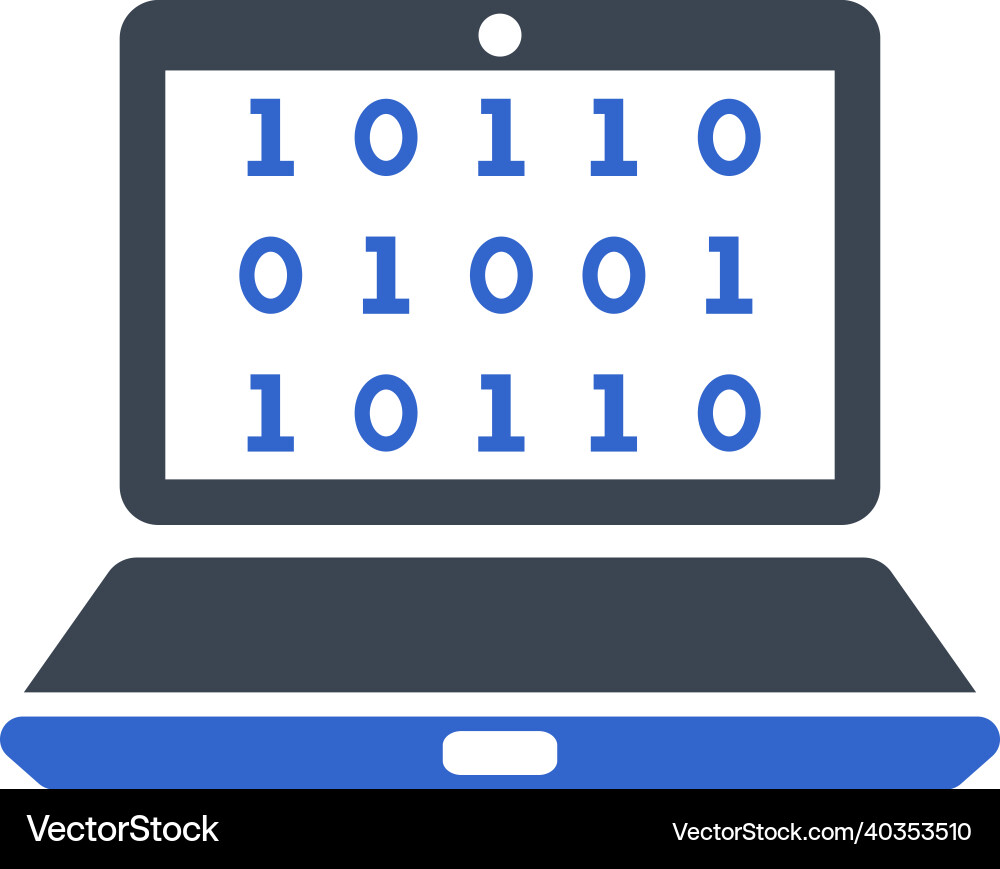 Binary code icon Vector Image