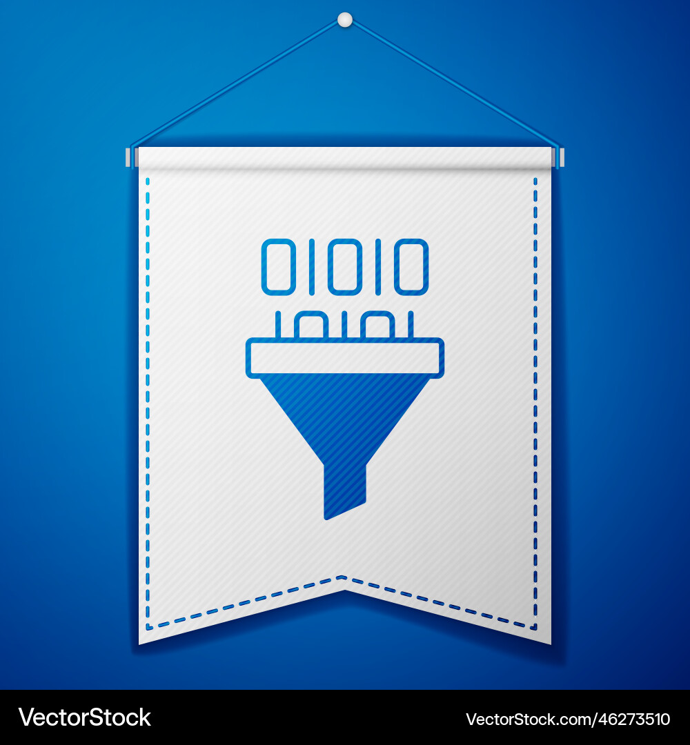 Blue binary code icon isolated on background Blue binary code icon isolated on background vector image