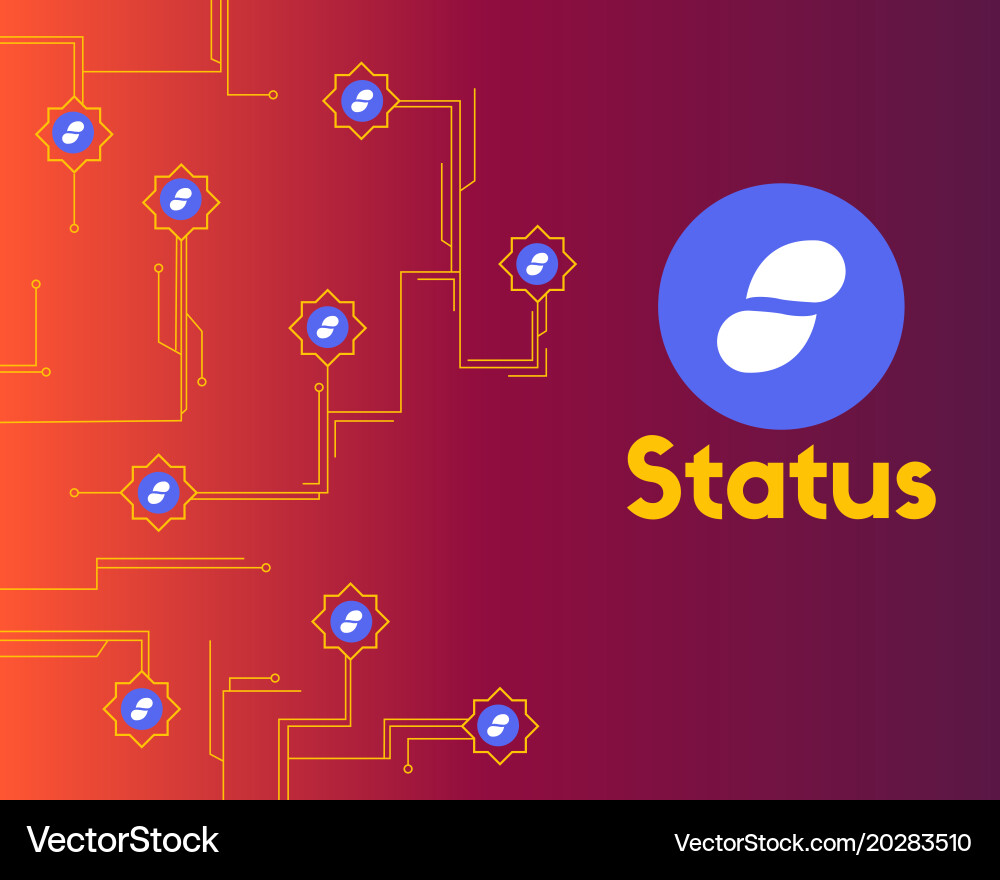 Cryptocurrency status circuit network style Vector Image