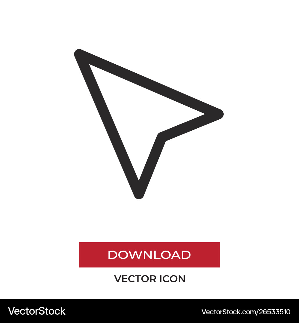 Cursor icon in modern style for web site Cursor icon in modern style for web site vector image