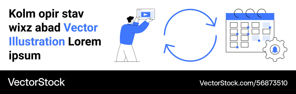 Digital media playback and workflow automation Digital media playback and workflow automation vector image