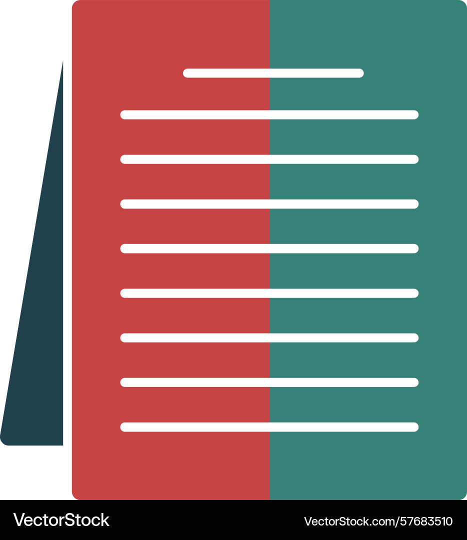 Document glyph multi color icon Vector Image