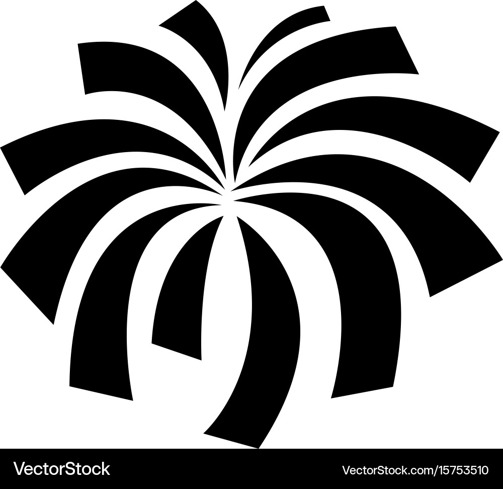 Exploding fireworks logo icon vector image