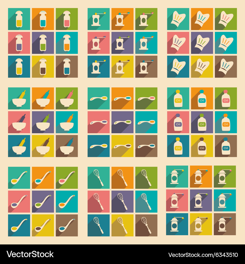 Flat with shadow concept and mobile application Vector Image