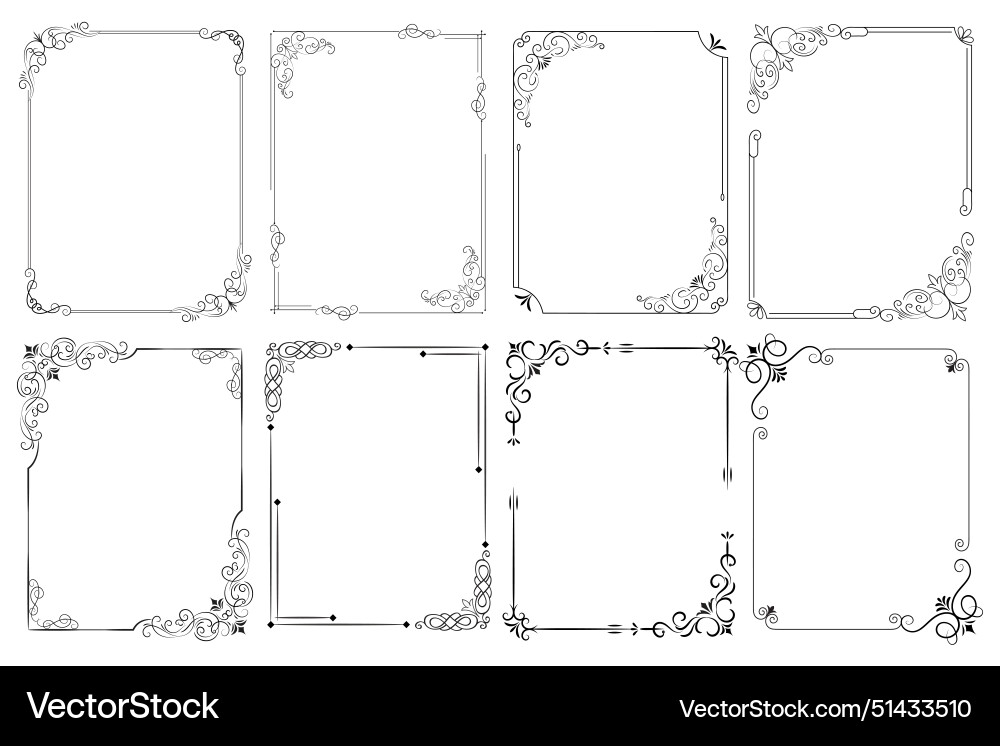 Floral frame border Royalty Free Vector Image - VectorStock