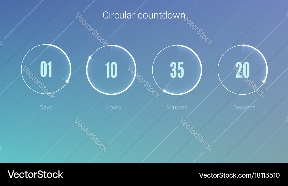 Part of the user interface circular clock vector image