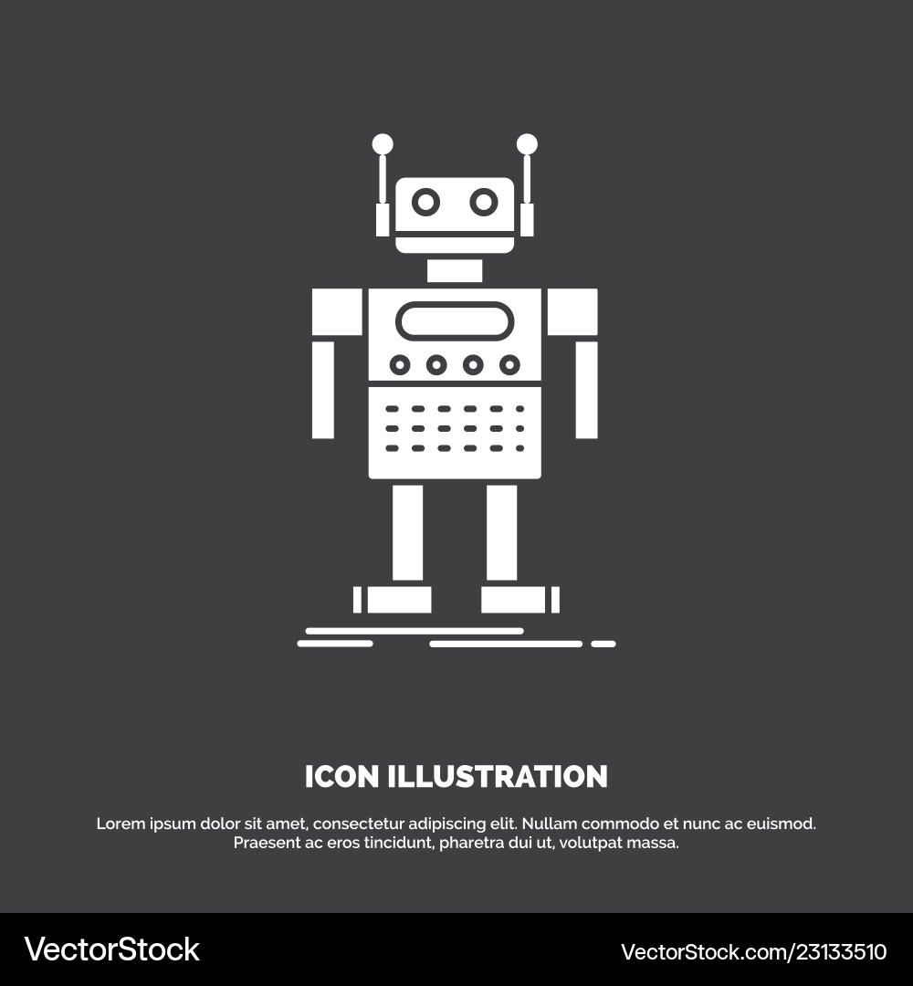 Robot android artificial bot technology icon Robot android artificial bot technology icon vector image