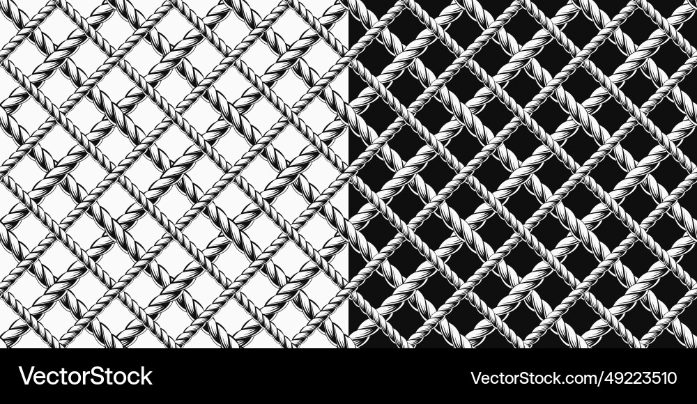 Seamless pattern with hemp rope net Seamless pattern with hemp rope net vector image