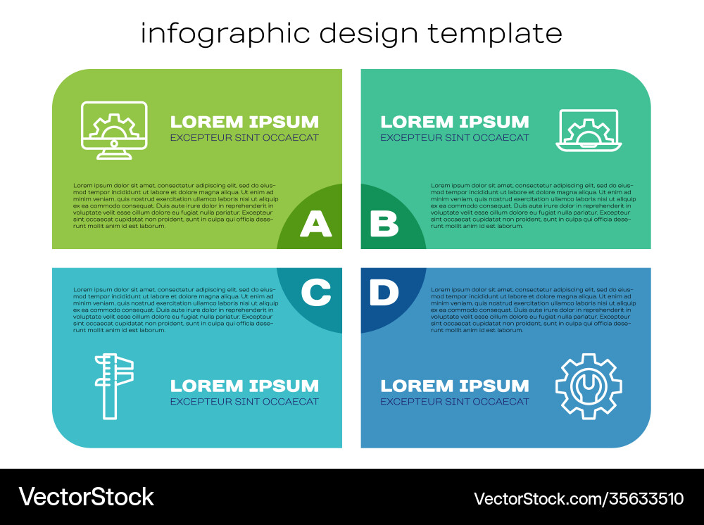 Set line calliper or caliper and scale computer Vector Image