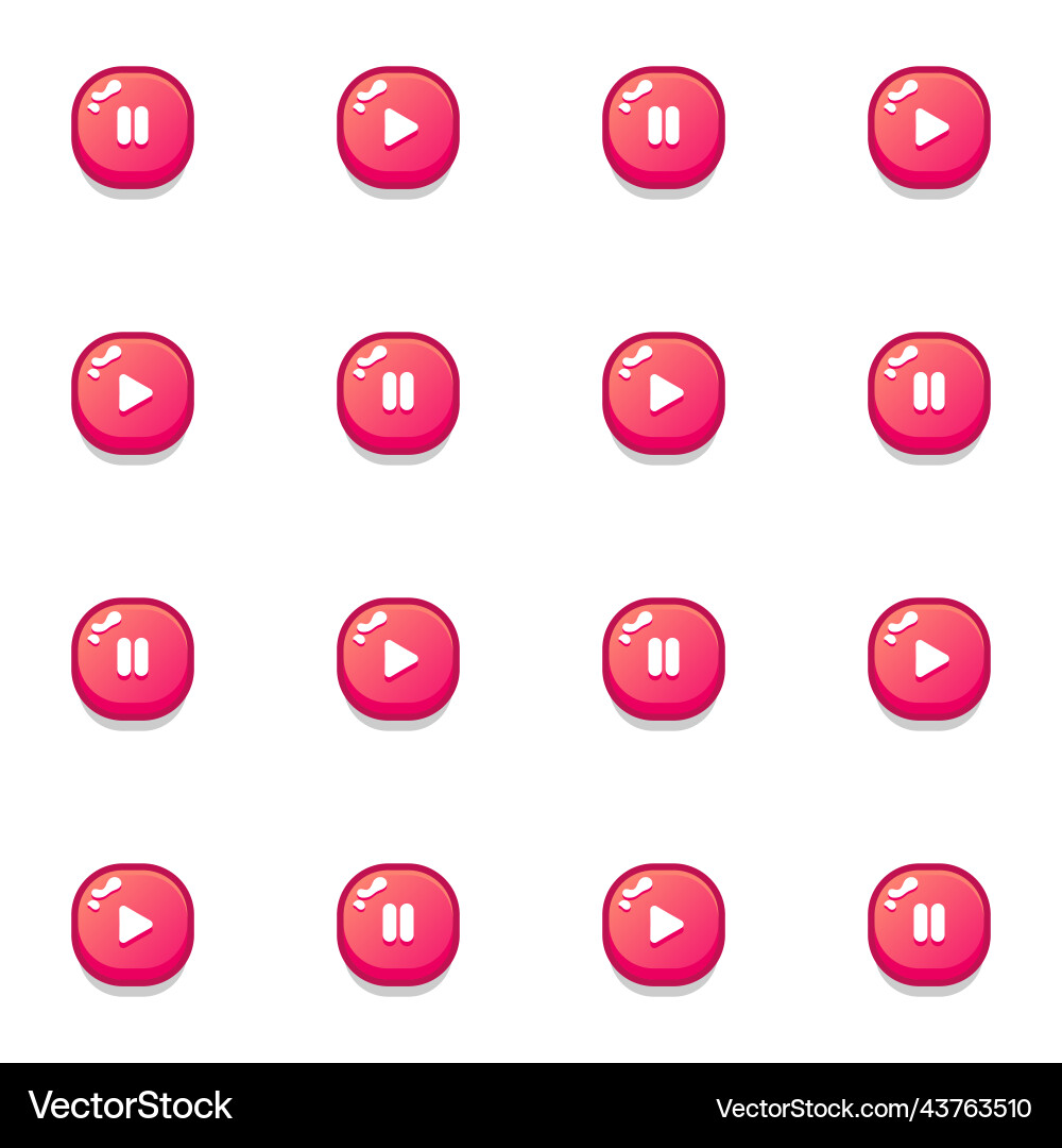Set of buttons for games applications Set of buttons for games applications vector image