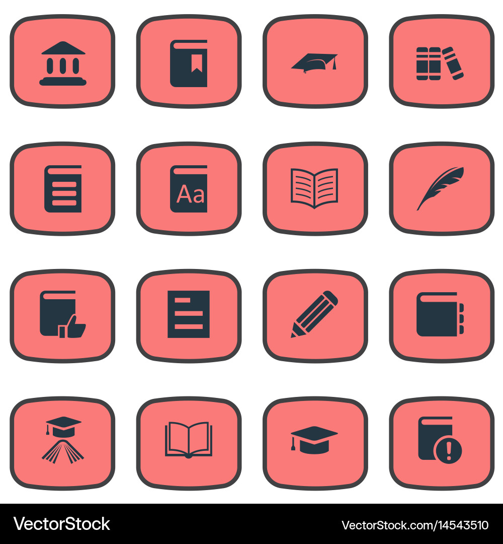Set of simple knowledge icons vector image