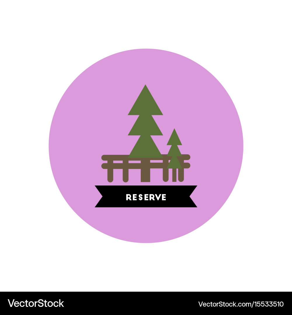 Stylish icon in color circle building reserve Vector Image