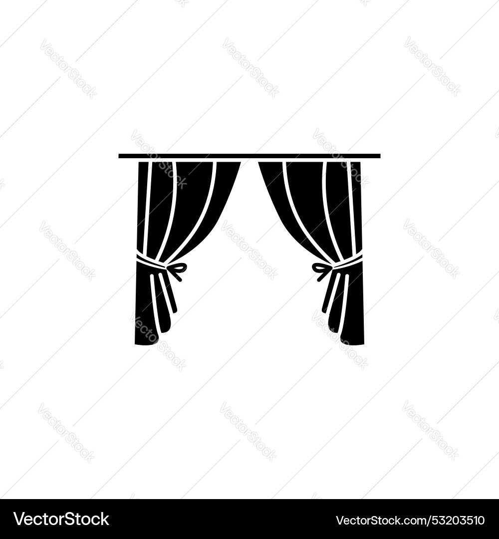 Theatervorhang Icon Set Vektorbild