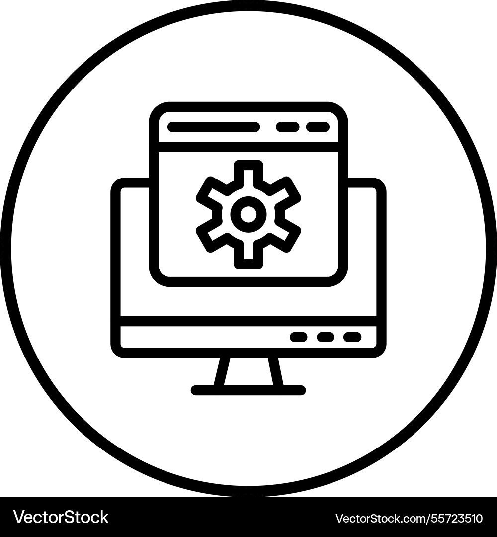 Web setting icon design vector image