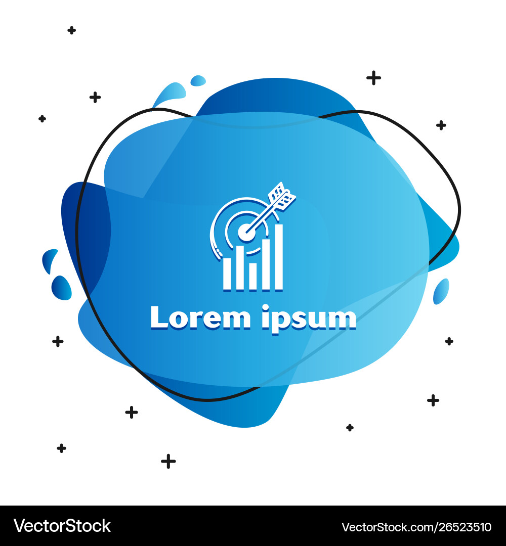 White target with graph chart icon isolated White target with graph chart icon isolated vector image