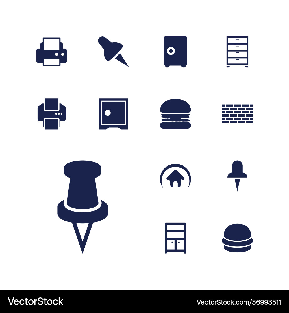13 solid icons Royalty Free Vector Image - VectorStock