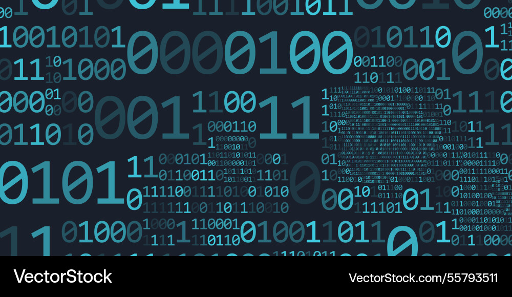 Abstract binary code cloud background ai learning Abstract binary code cloud background ai learning vector image