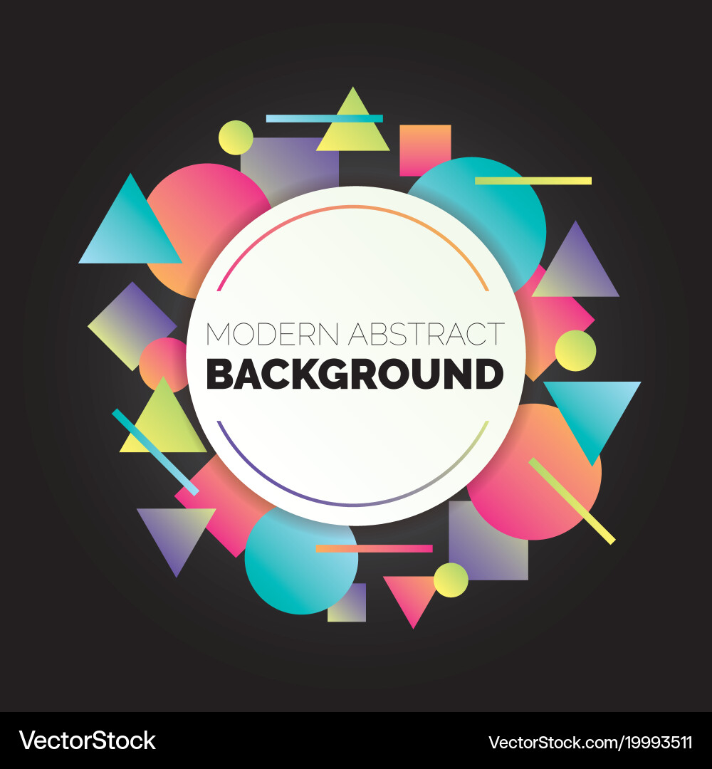 Abstract circle geometric pattern design Vector Image