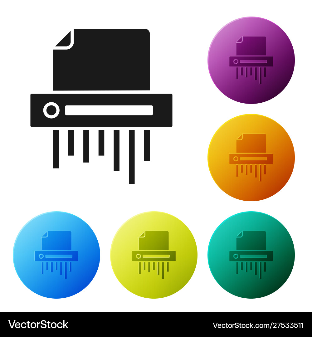 Black paper shredder confidential and private Black paper shredder confidential and private vector image