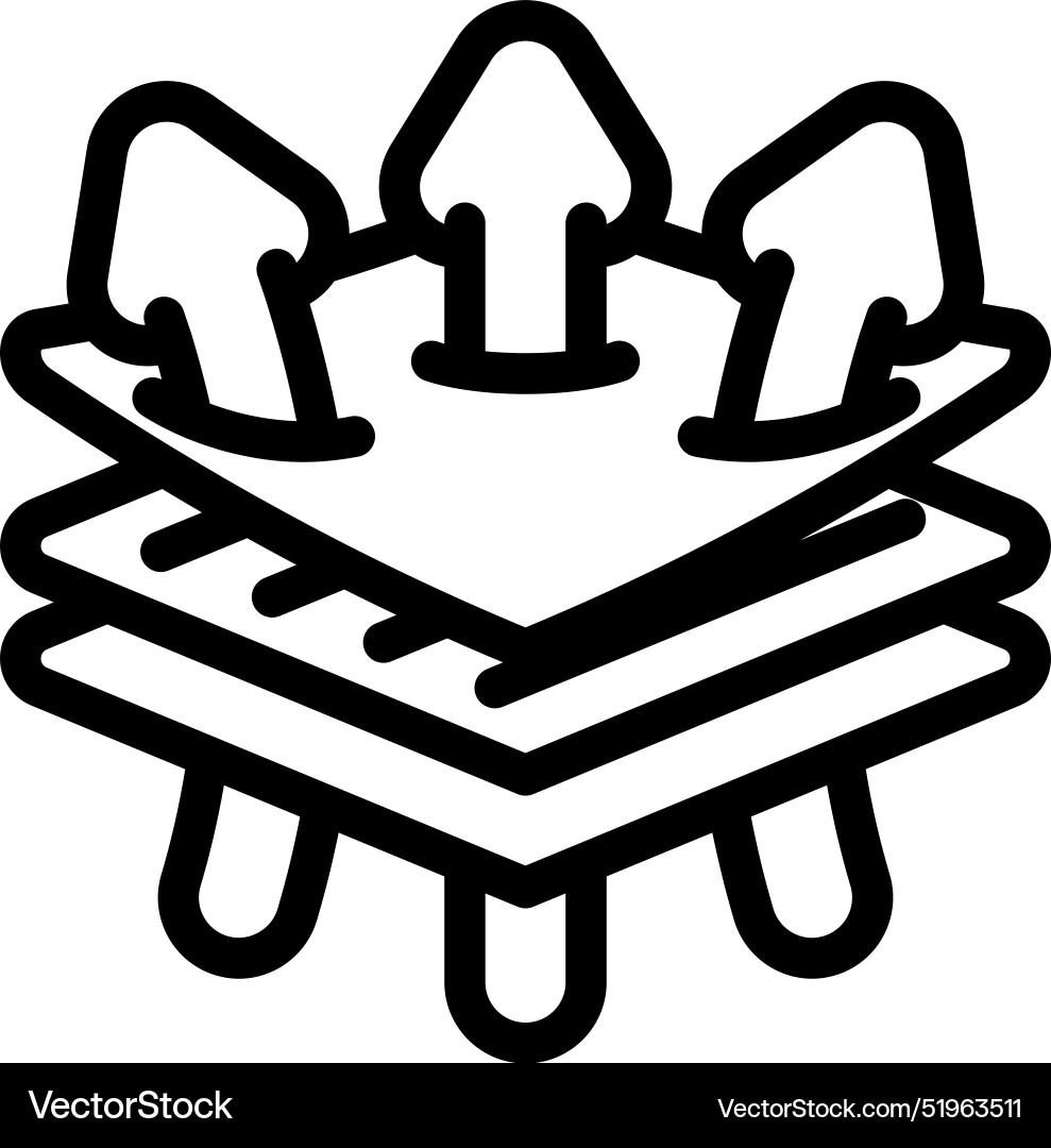 Breathable fabric label product caution line icon Vector Image