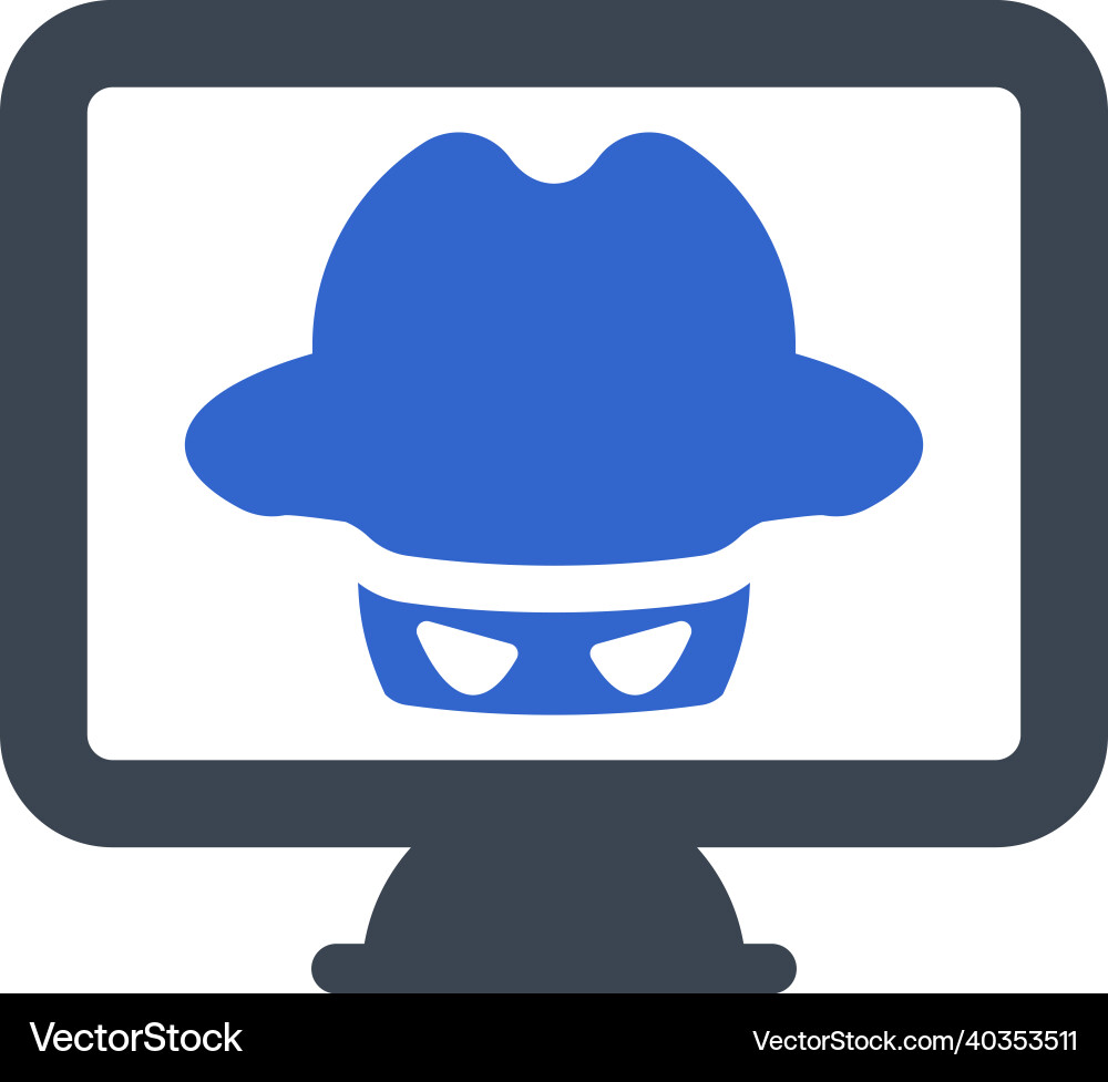 Computer hacker icon Vector Image