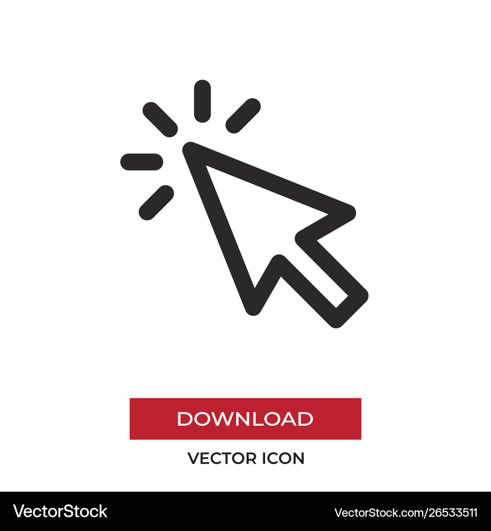 Cursor icon in modern style for web site Cursor icon in modern style for web site vector image