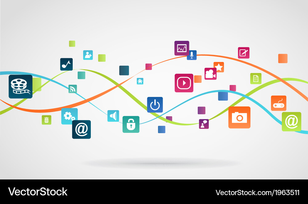 Digital Network Background vector image