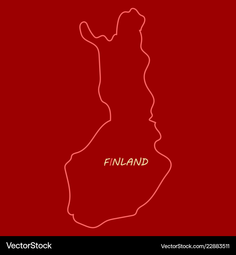 Finland map with shadow effect Finland map with shadow effect vector image