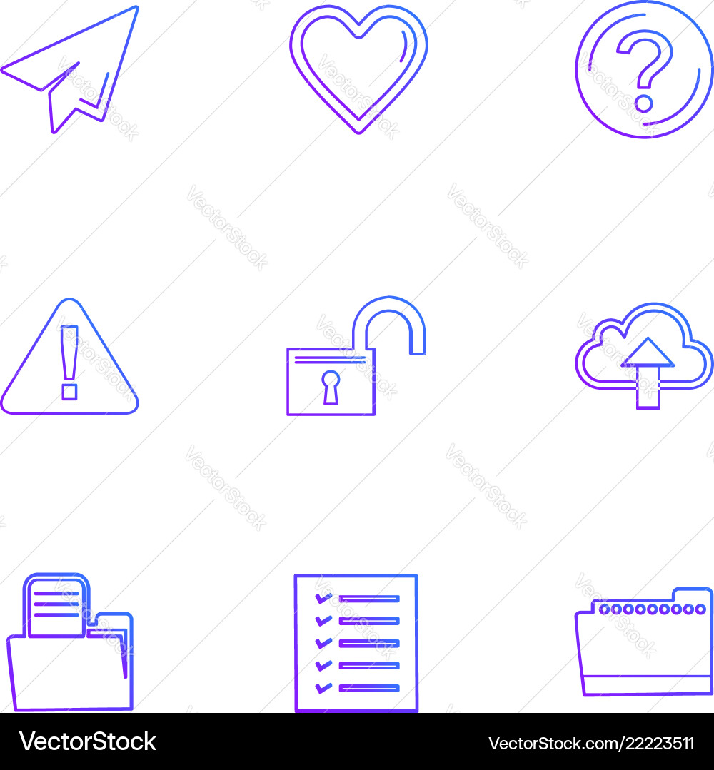 Folder files directory search code eps icons vector image