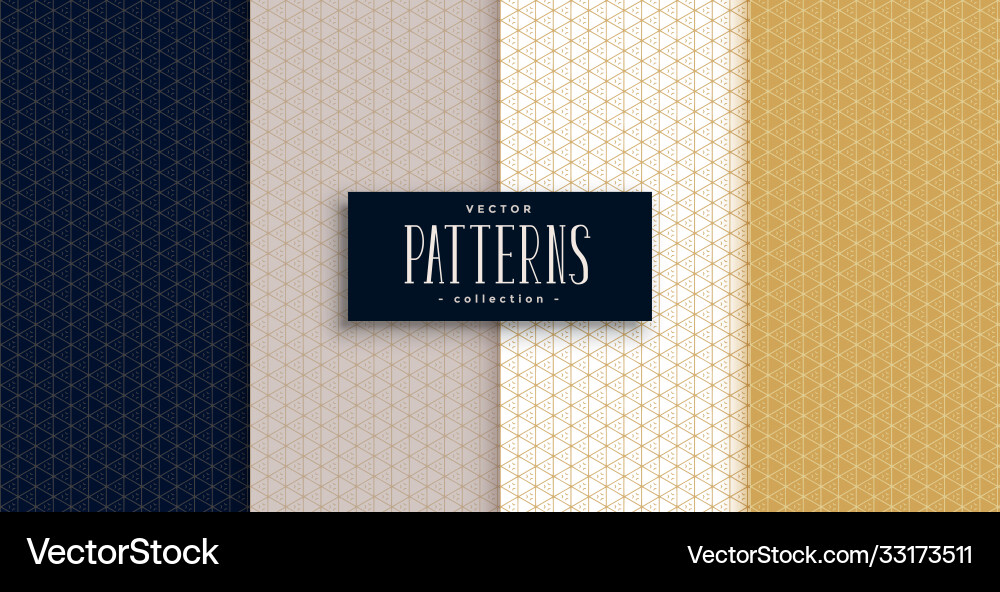 Geometric Triangle Pattern Set vector image