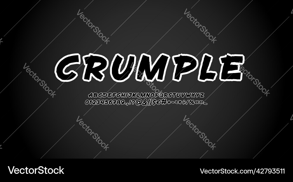 Handwritten uneven font script alphabet Handwritten uneven font script alphabet vector image