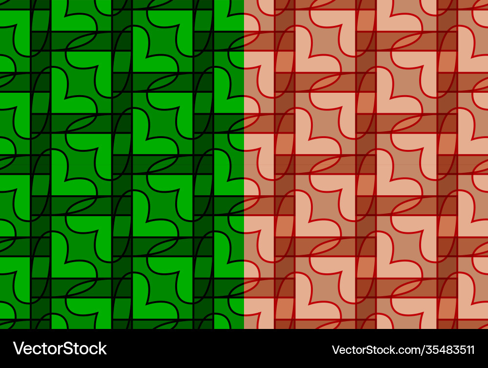 Heart abstract seamless pattern on square base Heart abstract seamless pattern on square base vector image