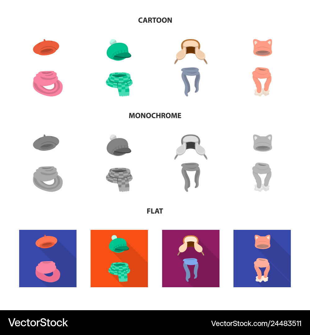 Isolated object of clothes and texture symbol set vector image