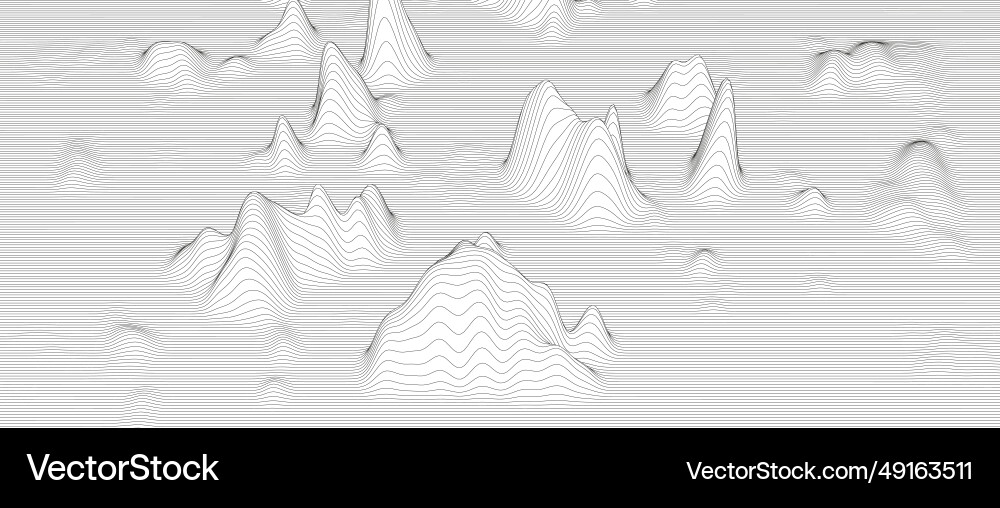 Monochrome Schalllinienwellen abstrakter Hintergrund Monochrome Schalllinienwellen abstrakter Hintergrund vektorbild
