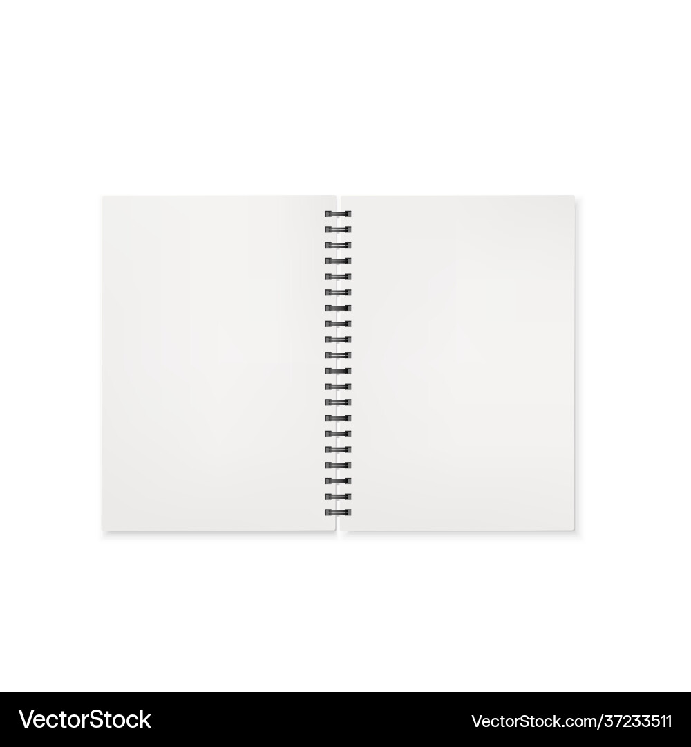 Open Notebook Template Vector Image