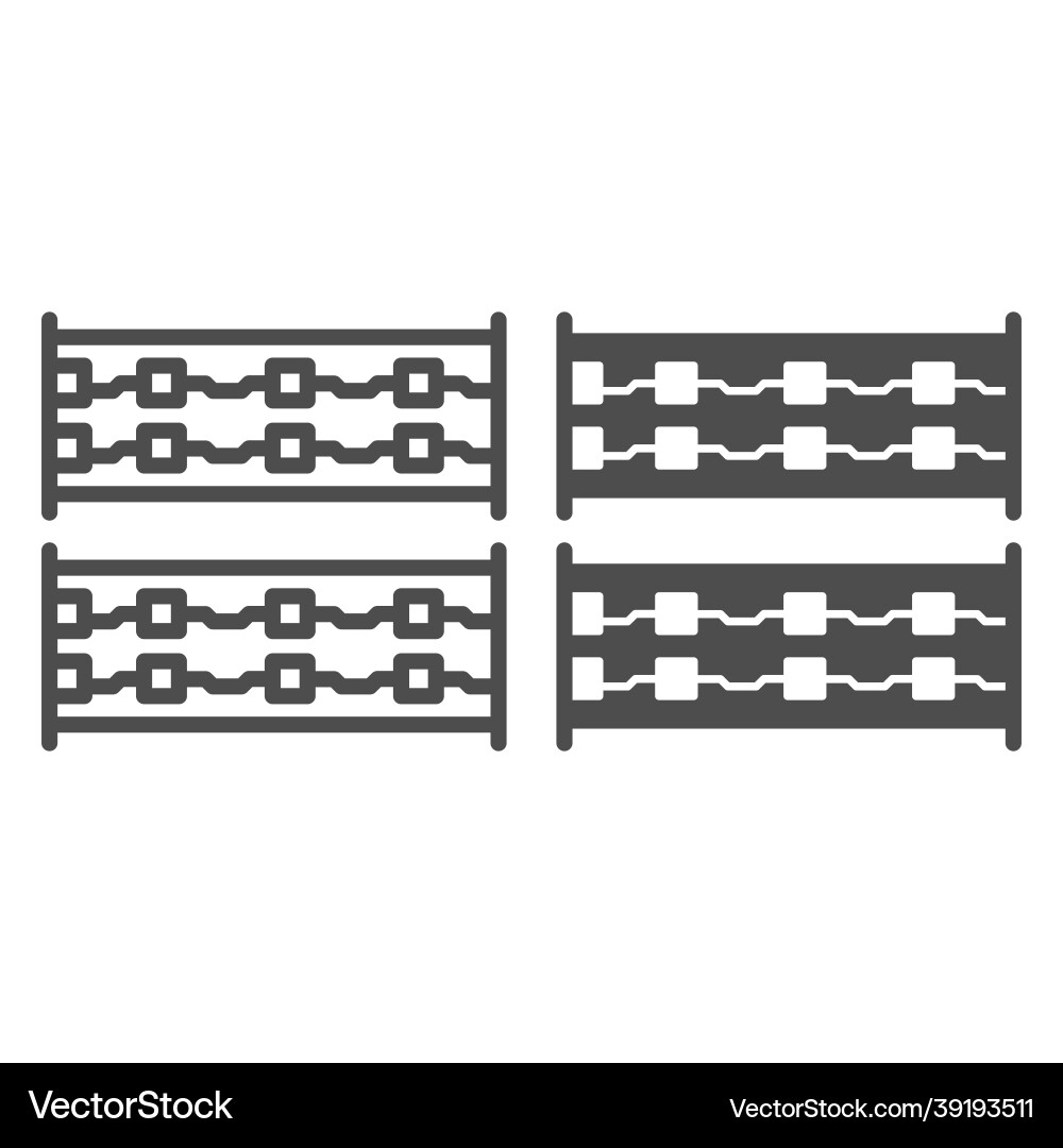 Simple printed circuit boards layout line Simple printed circuit boards layout line vector image