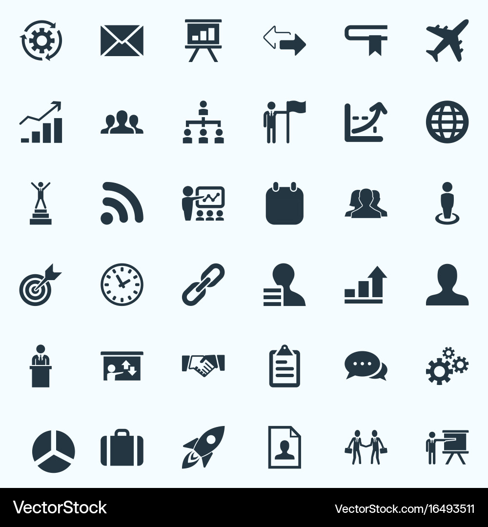 Simple Solution Icons - Diverse Concepts vector image