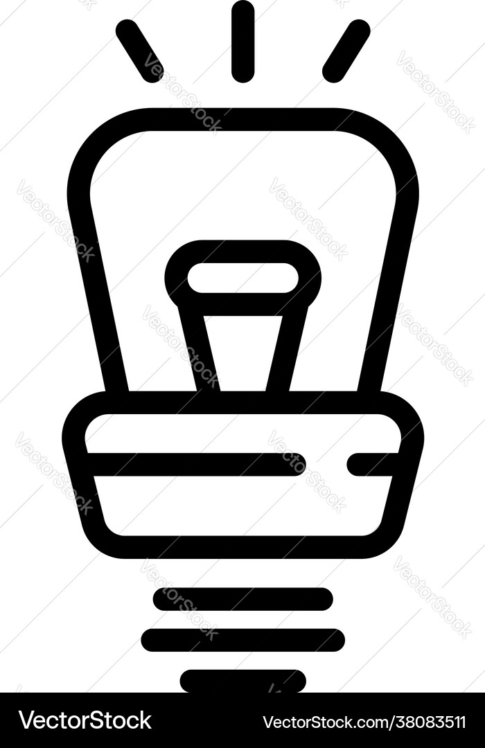 Solution smart lightbulb icon outline style Solution smart lightbulb icon outline style vector image