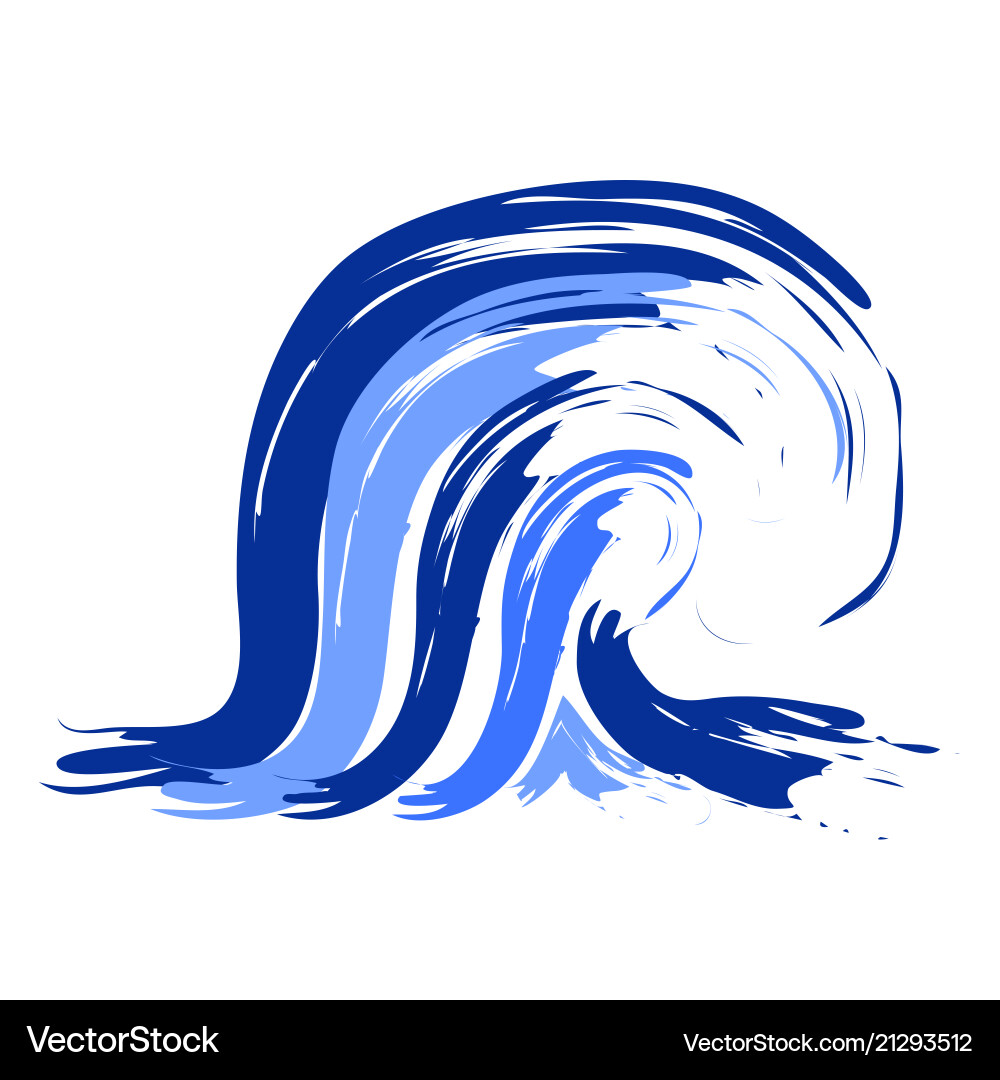 Abstract blue ocean wave logo Abstract blue ocean wave logo vector image