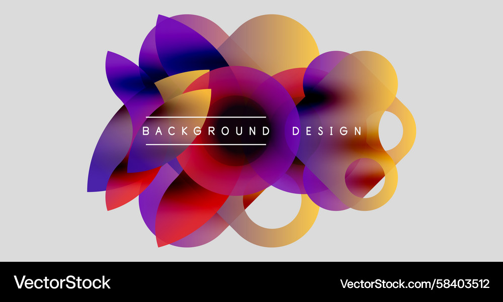 Abstract colorful shapes overlap creating dynamic Abstract colorful shapes overlap creating dynamic Vector Image
