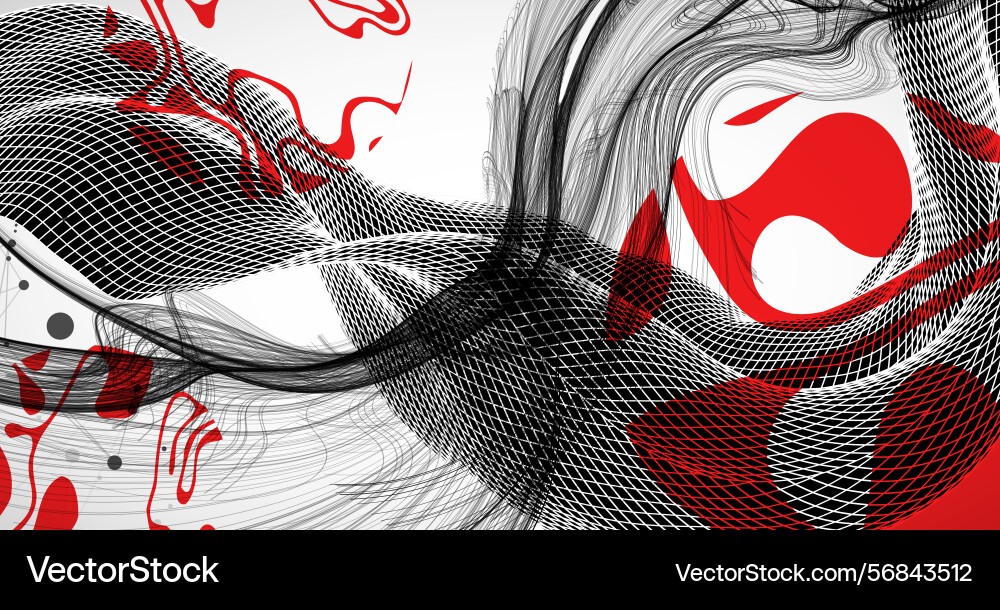 Abstract wave art background is made in a frame vector image