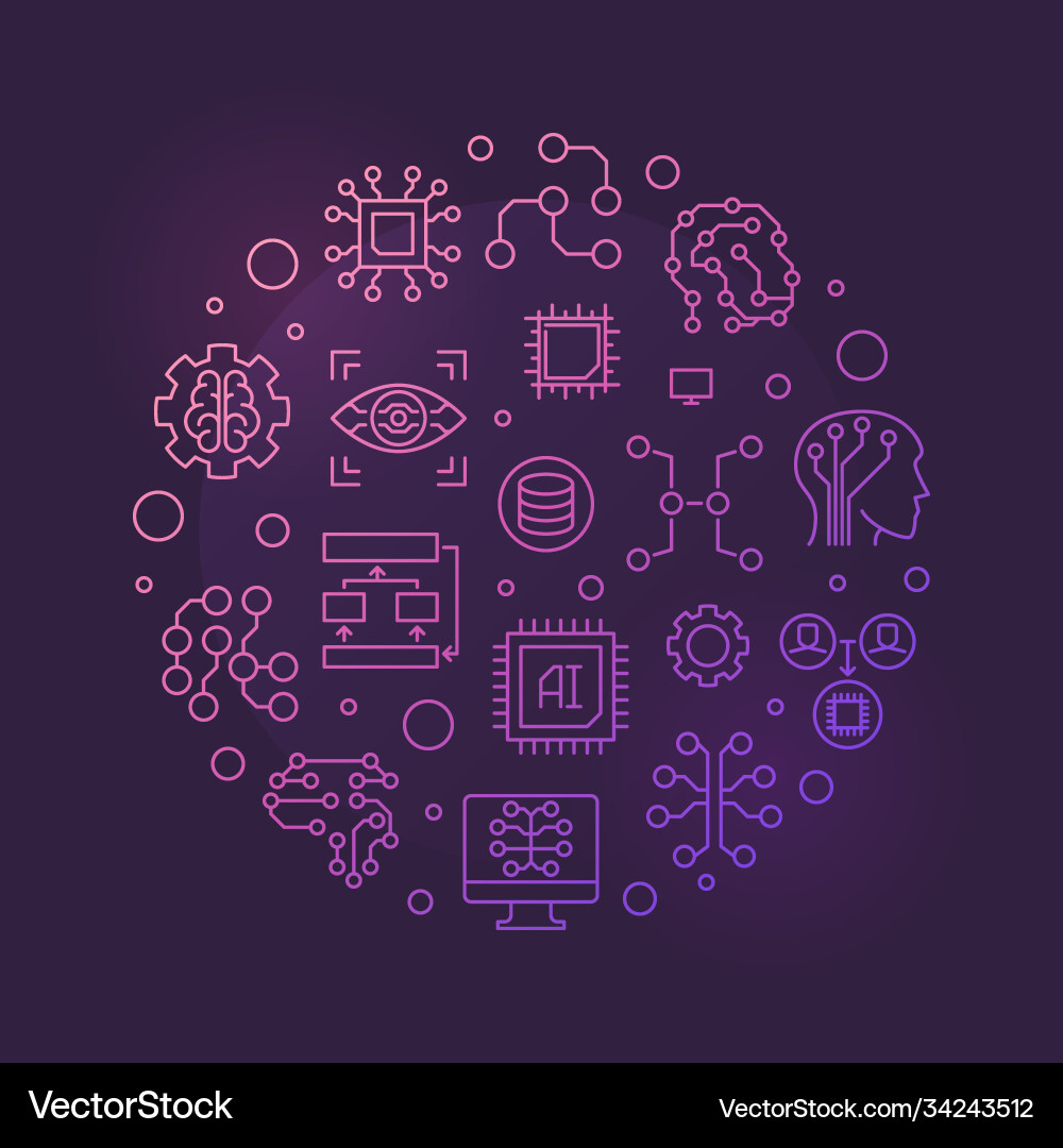 Artificial Intelligence Technology Concepts vector image