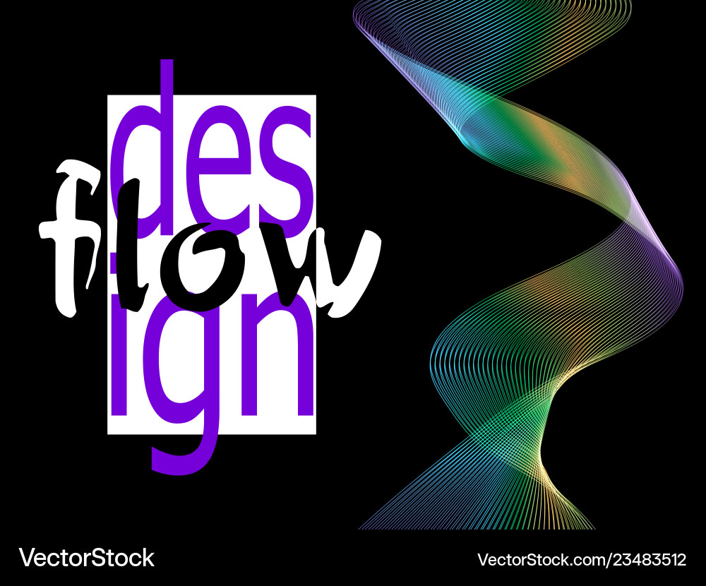 Fluid colorful texture on dark background flow Fluid colorful texture on dark background flow vector image